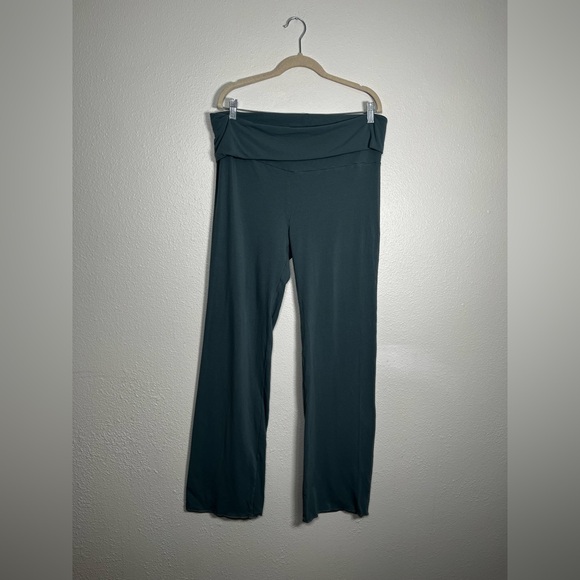 Skims blue/green cotton jersey fold over lounge pants size 2X - Picture 4 of 10